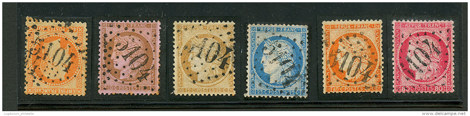 GC 5104 De SHANGHAI CHINE Sur 6 Timbres. Trés Bel Ensemble. - Used Stamps