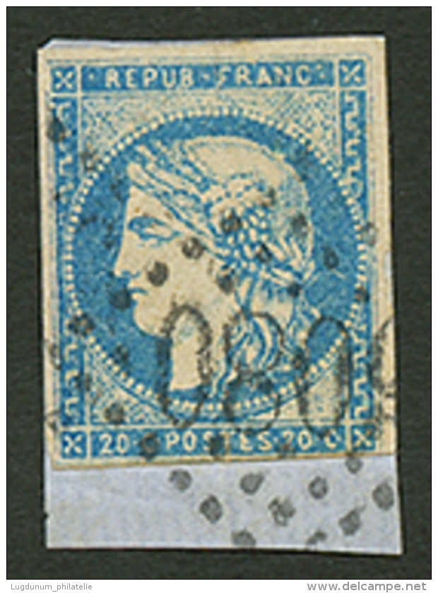 20c BORDEAUX Type 1 (n°44) Filet Effleuré En Bas Obl. GC 5080 D' ALEXANDRIE Trés Rare. TB. - Gebruikt