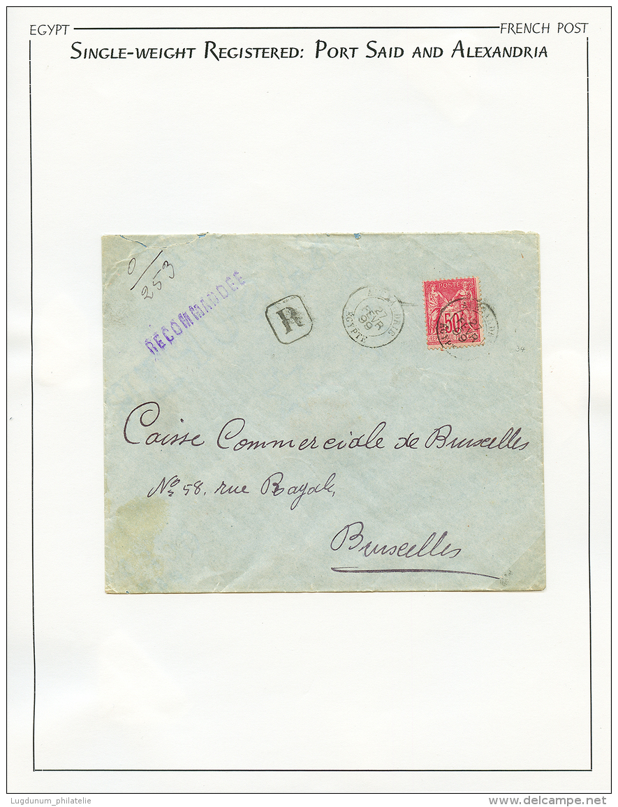Collection De 9 Lettres Avec Type SAGE Utilisé Au Bureau D' ALEXANDRIE. TB. - Storia Postale