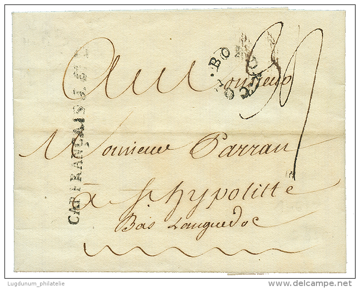 HAITI : 1788 CAP FRANCAIS + COL. BORDX Sur Lettre Avec Texte Du CAP Pour La FRANCE. Verso, Petite Taxe "20" Rouge Des PA - Maritime Post