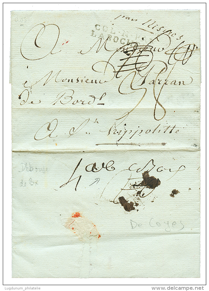 HAITI : 1787 COL. N. PAR LA ROCHELLE + "DEB. De BORDEAUX" Manuscrit (verso) Sur Lettre Avec Texte Daté "CAYES". T - Maritieme Post