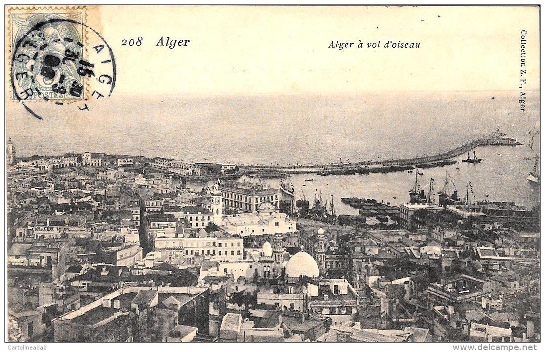 [DC3019] CPA - ALGERIA - ALGERI - ALGER A VOL D'OISEAU - Viaggiata - Old Postcard - Algiers