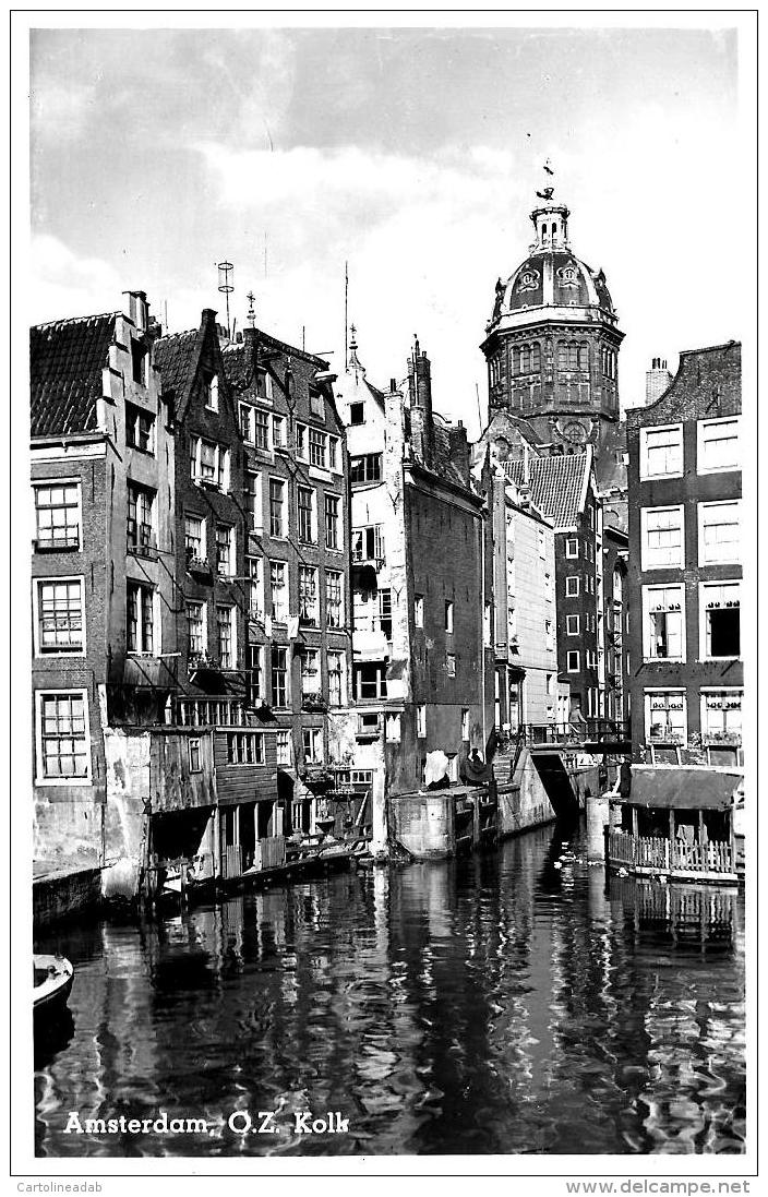 [DC3038] CPA - OLANDA PAESI BASSI - AMSTERDAM - O. Z. KOLK PARTE VECCHIA DELLA CITTA' - Non Viaggiata - Old Postcard - Amsterdam