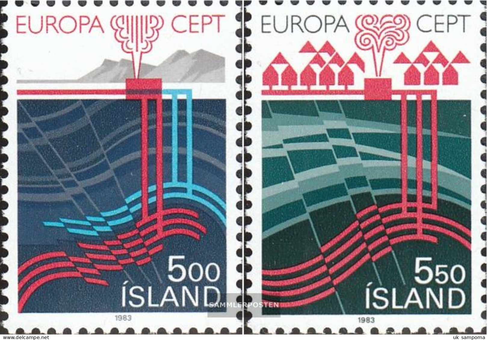 Iceland 598-599 (complete Issue) Unmounted Mint / Never Hinged 1983 Works Of Spirit - Nuevos