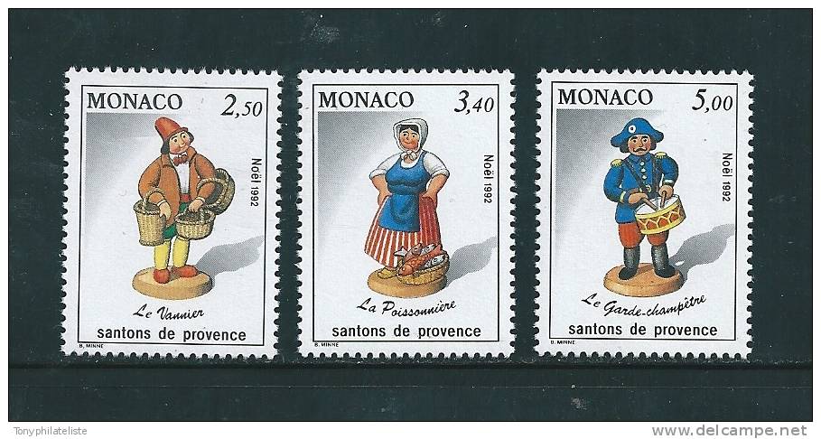 Monaco Timbres De 1992  N°1846 A 1848  Neufs ** - Unused Stamps