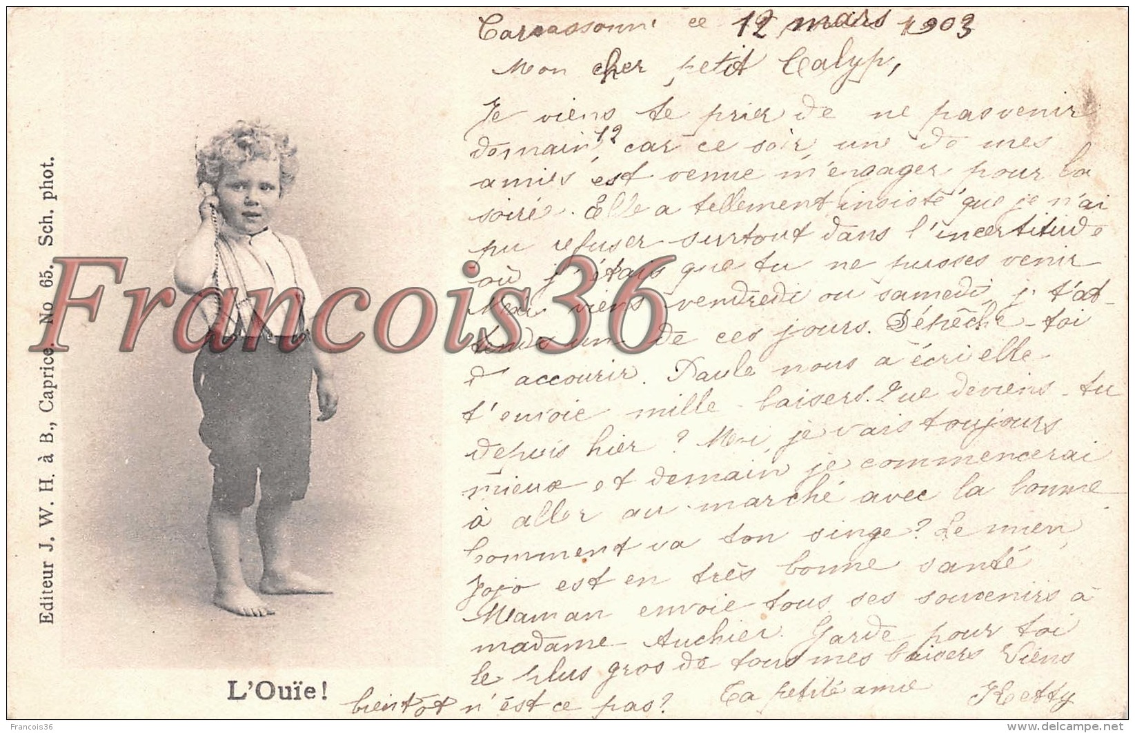 Les Cinq Sens - L'Ouïe - Enfant 1903 - Autres & Non Classés