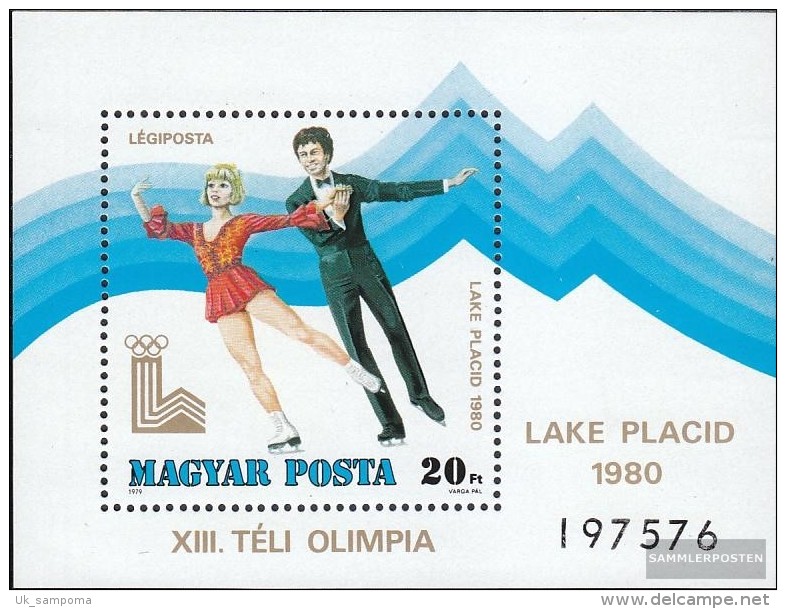 Hungary Block140A (complete Issue) Fine Used / Cancelled 1979 Olympics Winter Games '80 - Gebraucht