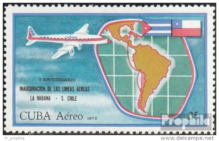 Cuba 1781 (complète.Edition.) Neuf Avec Gomme Originale 1972 Ligne Aérienne La Havane-santiago De Chili - Neufs