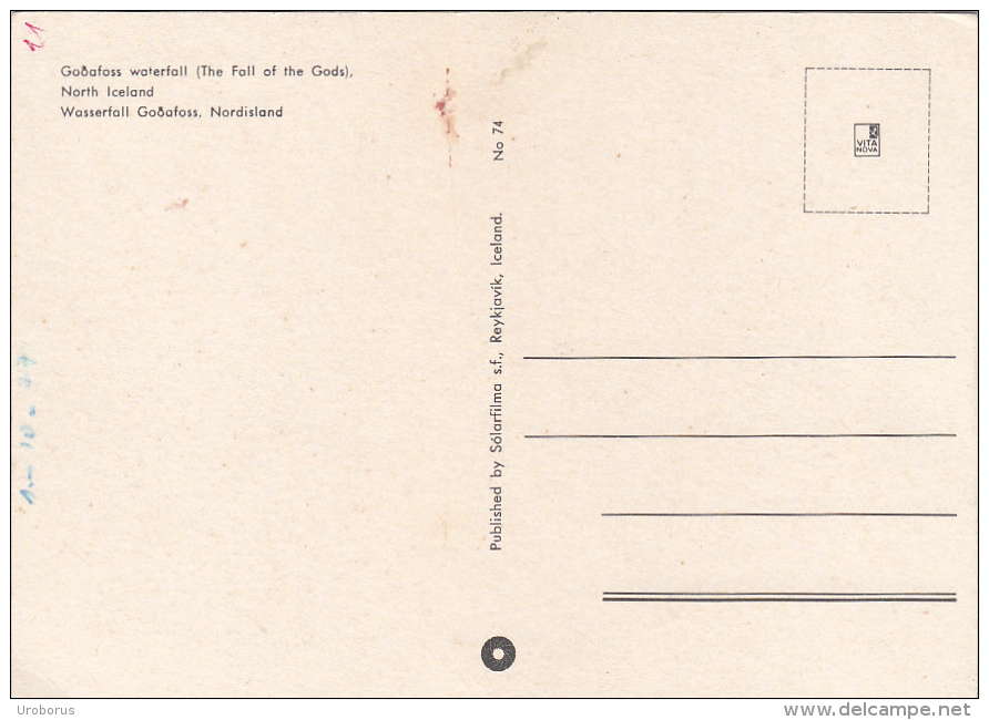 ICELAND - Godafoss Waterfall - Island