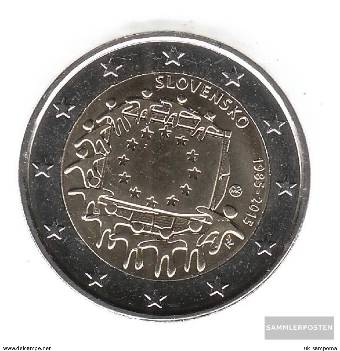 Slovakia 2015 Stgl./unzirkuliert Reprint 1 Million. Stgl./unzirkuliert Stgl./unzirkuliert 2015 2 Euro 30 Years Europafla - Slovakia