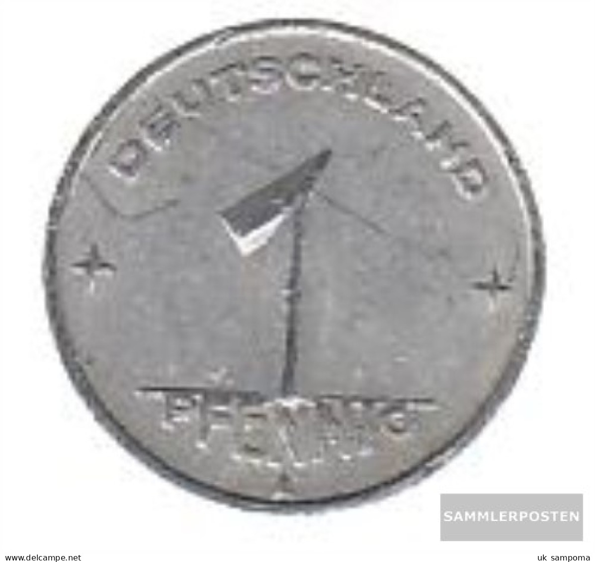 DDR Jägernr: 1501 1948 A Very Fine Aluminum Very Fine 1948 1 Pfennig Later On Gear - 1 Pfennig