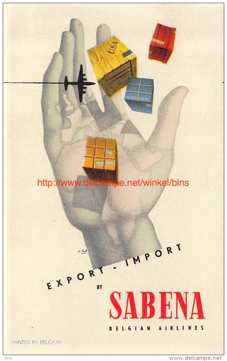 Export-Import Met Sabena - Étiquettes à Bagages