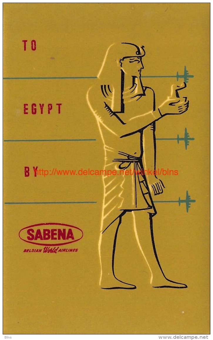 To Egypt By Sabena - Baggage Labels & Tags