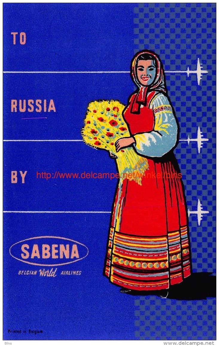 To Russia By Sabena - Baggage Etiketten