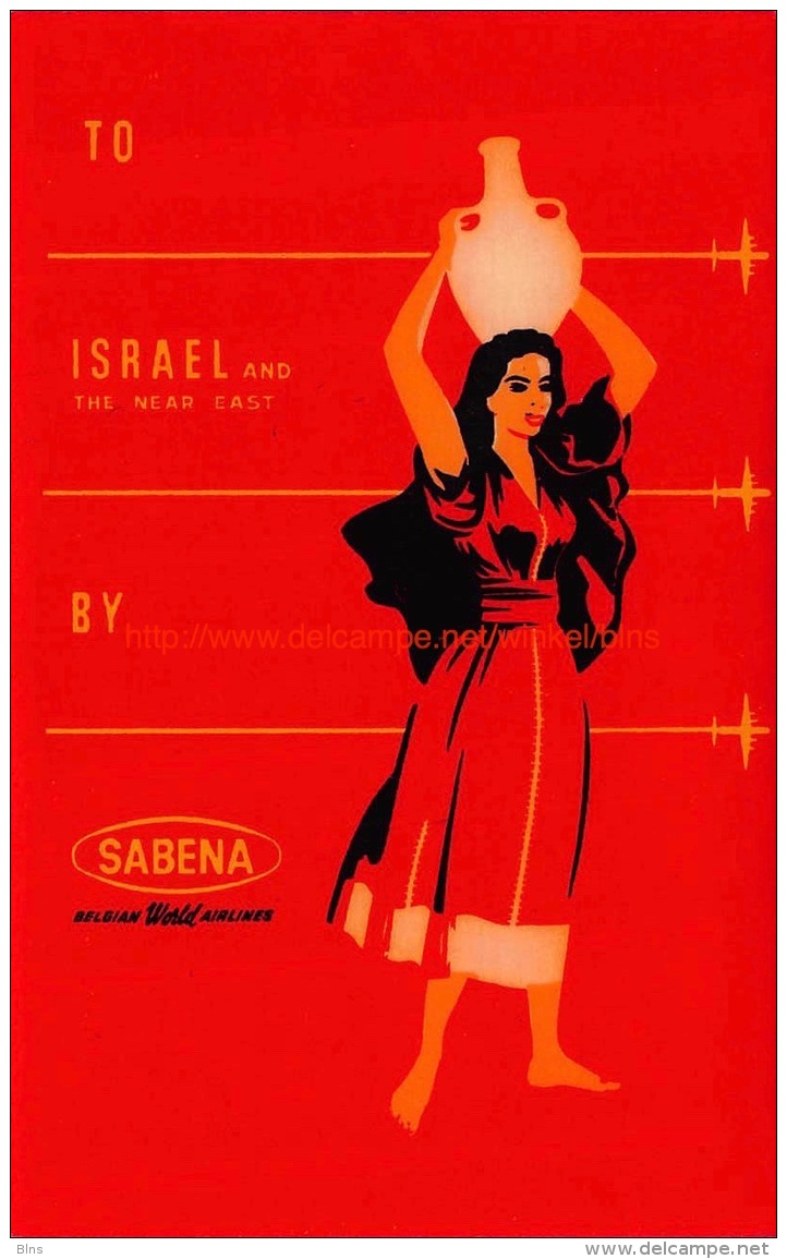 To Israel By Sabena - Baggage Etiketten