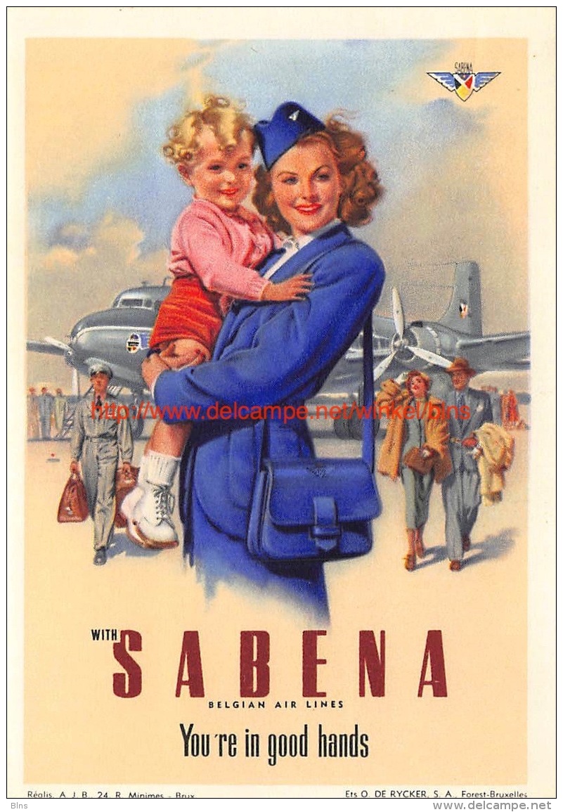 With Sabena You're In Good Hands - Baggage Etiketten