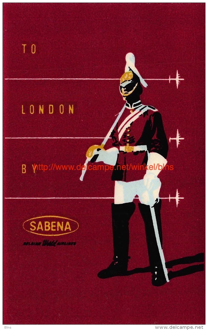 To London By Sabena - Baggage Etiketten