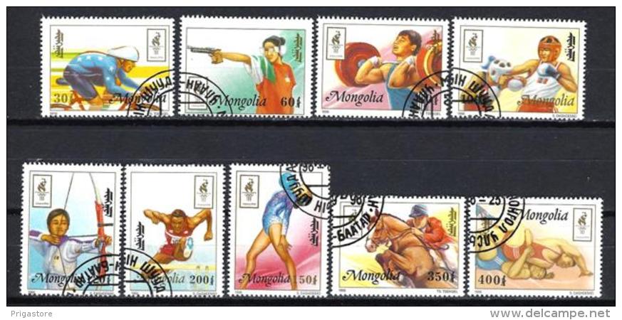 Jeux Olympiques D´été Atlanta 1996 Mongolie (45) Série Complète De 9 Timbres Oblitérés - Ete 1996: Atlanta