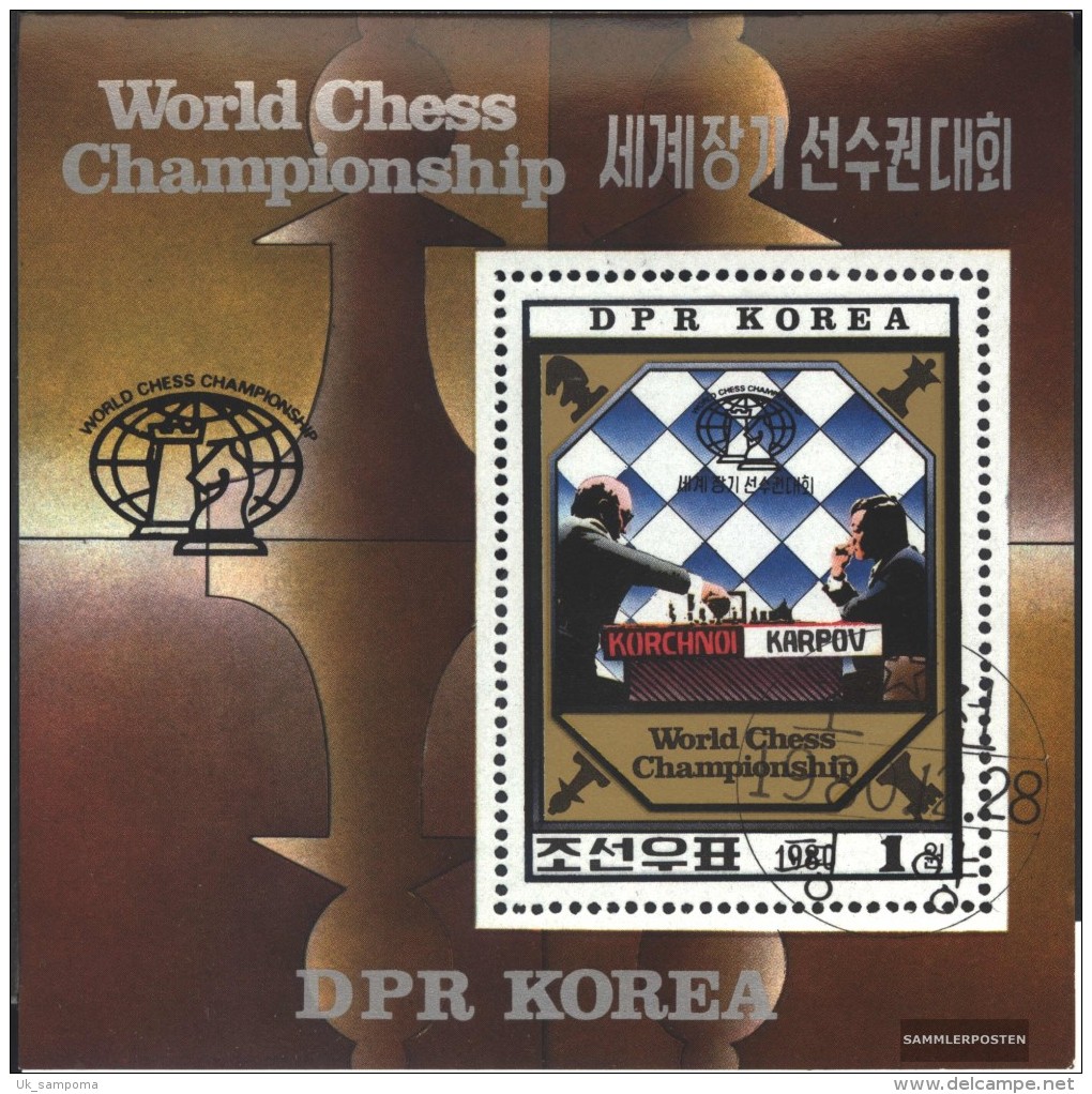 North-Korea Block89 (complete Issue) Fine Used / Cancelled 1980 World Chess Championships - Korea, North