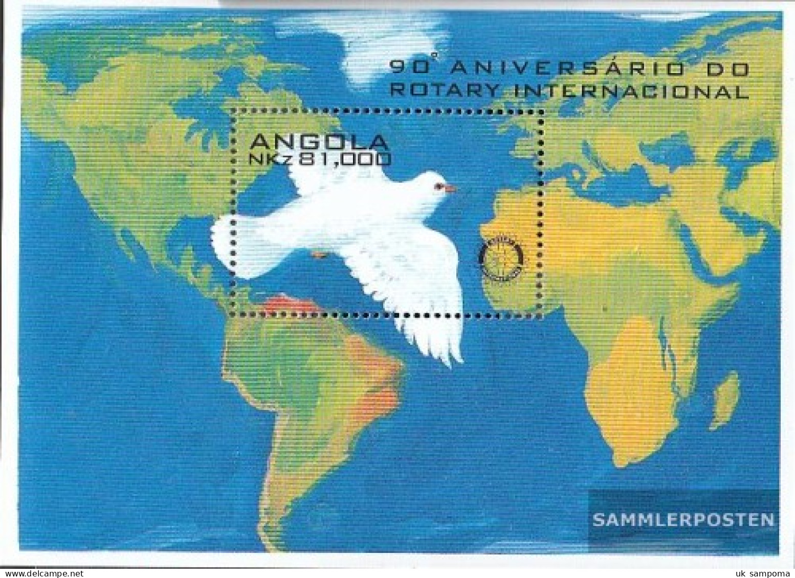 Angola Block19 (complete Issue) Unmounted Mint / Never Hinged 1995 90 Years Rotary International - Angola