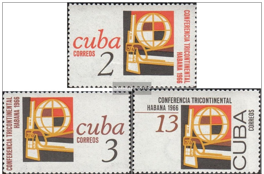 Kuba 1133-1135 (completa Edizione) MNH 1966 Conferenza - Ungebraucht