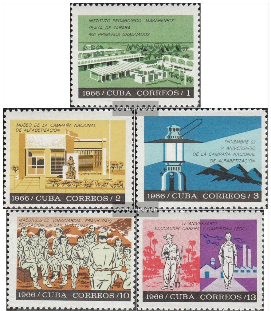 Kuba 1181-1185 (completa Edizione) MNH 1966 Istruzione E Istruzione - Ungebraucht