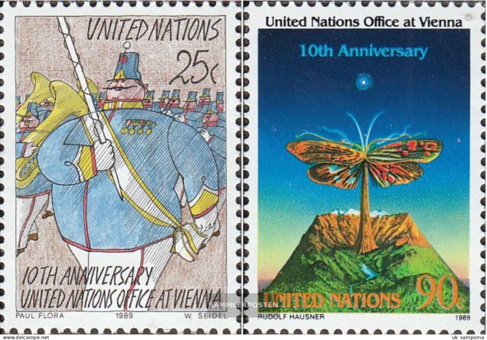 UN - New York 577-578 (complete Issue) Unmounted Mint / Never Hinged 1989 Vienna Office - Nuovi