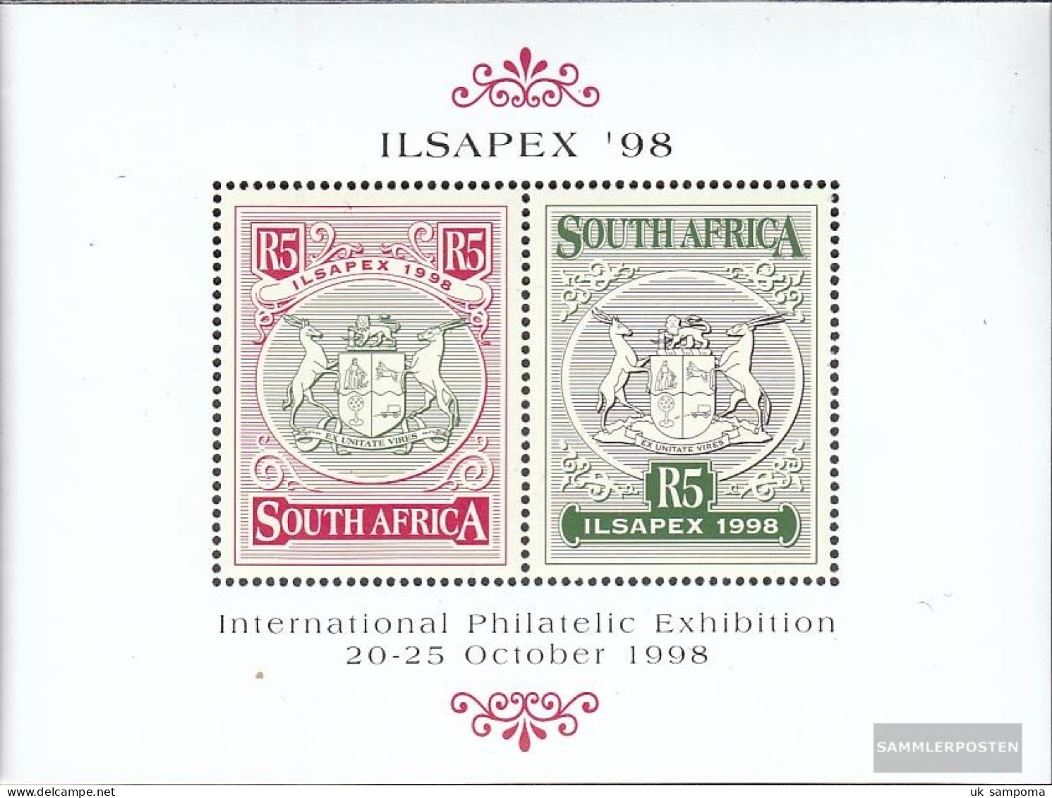 South Africa Block70 (complete Issue) Unmounted Mint / Never Hinged 1998 Stamp Exhibition - Blocs-feuillets
