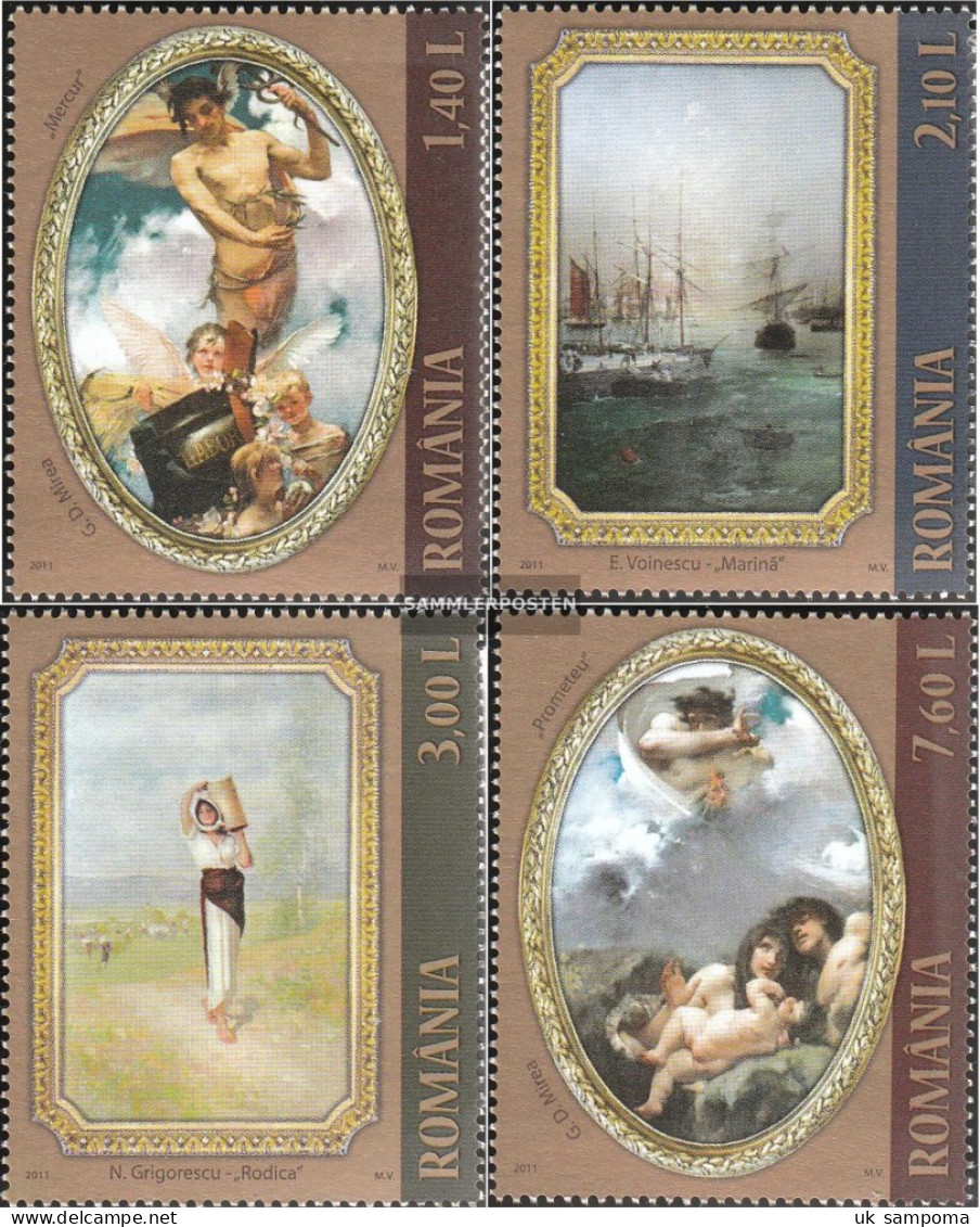 Romania 6489-6492 (complete Issue) Unmounted Mint / Never Hinged 2011 Paintings - Nuevos