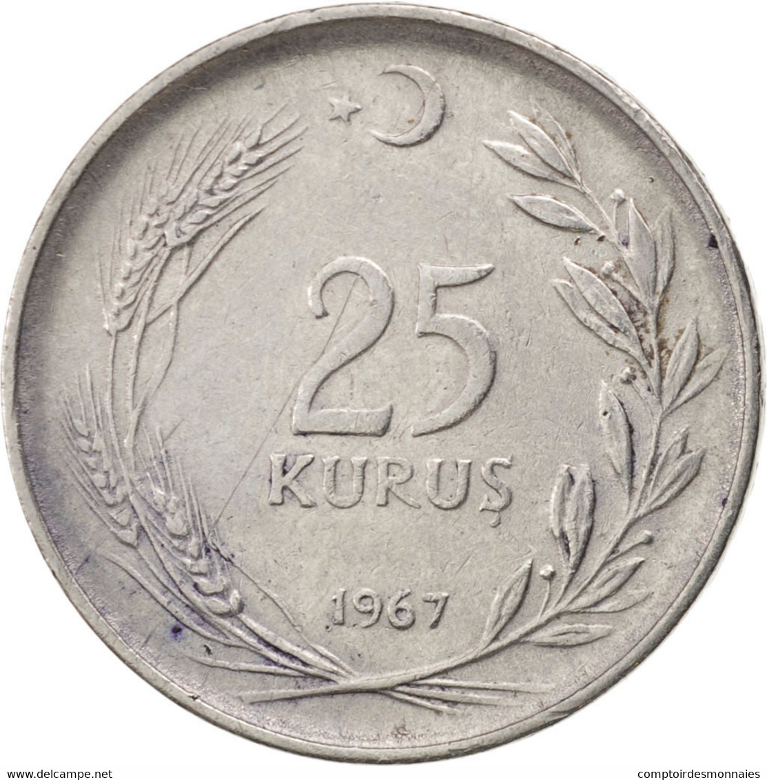 Monnaie, Turquie, 25 Kurus, 1967, TTB+, Stainless Steel, KM:892.3 - Turquie