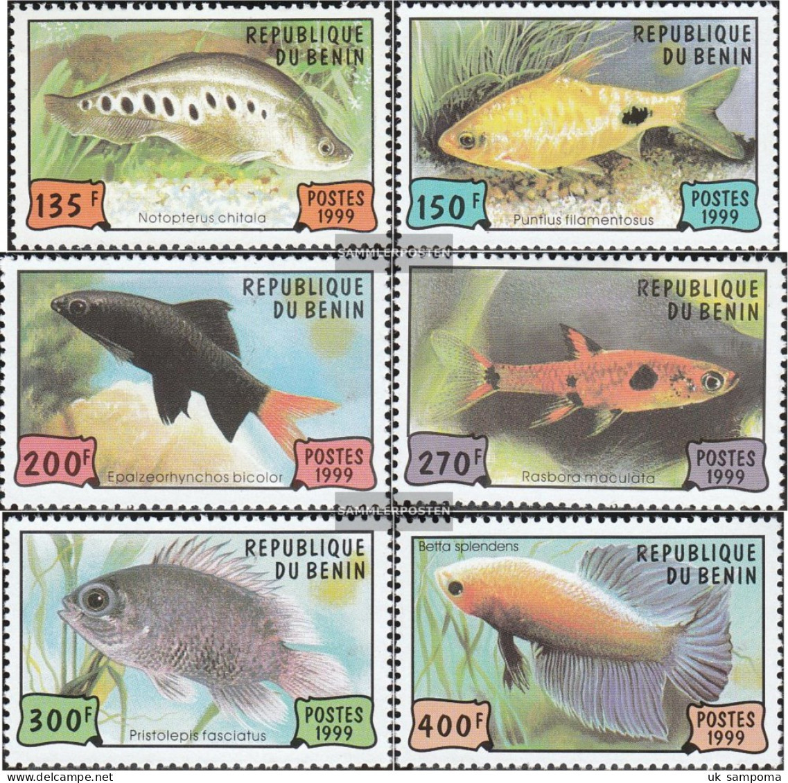 Benin 1163-1168 (complete Issue) Unmounted Mint / Never Hinged 1999 Aquarium Fish - Other & Unclassified