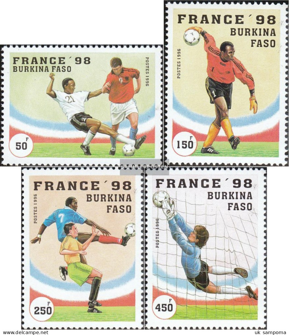 Burkina Faso 1427-1430 (complete Issue) Unmounted Mint / Never Hinged 1996 Football-WM 1998 - Burkina Faso (1984-...)