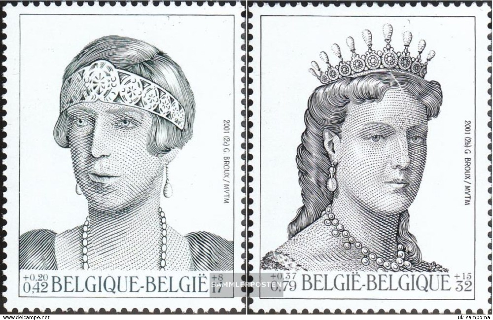 Belgium 3019-3020 (complete Issue) Unmounted Mint / Never Hinged 2001 Königshaus - Unused Stamps