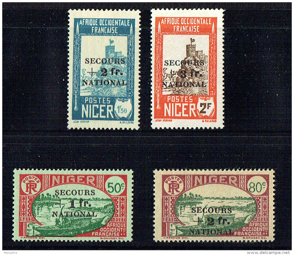 1941  Secours National  Yv 89-92  Gomme Tropicalisée - Unused Stamps