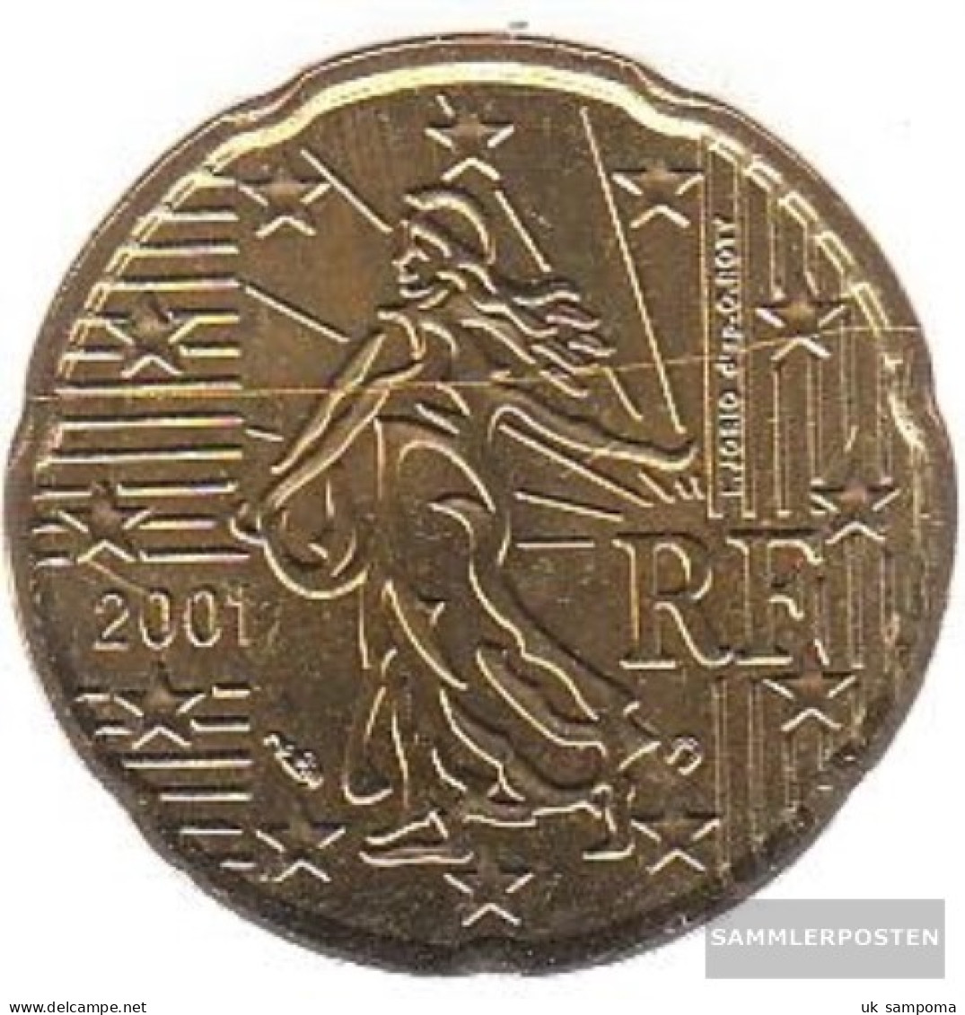 France F 5 2001 Stgl./unzirkuliert Stgl./unzirkuliert 2001 Kursmünze 20 Cent - France