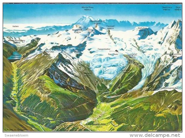 CH.- Saas-Fee. Saas-Tal. Saas-Almagell. Wallis Schweiz. 2 Scans. - Saas-Almagell