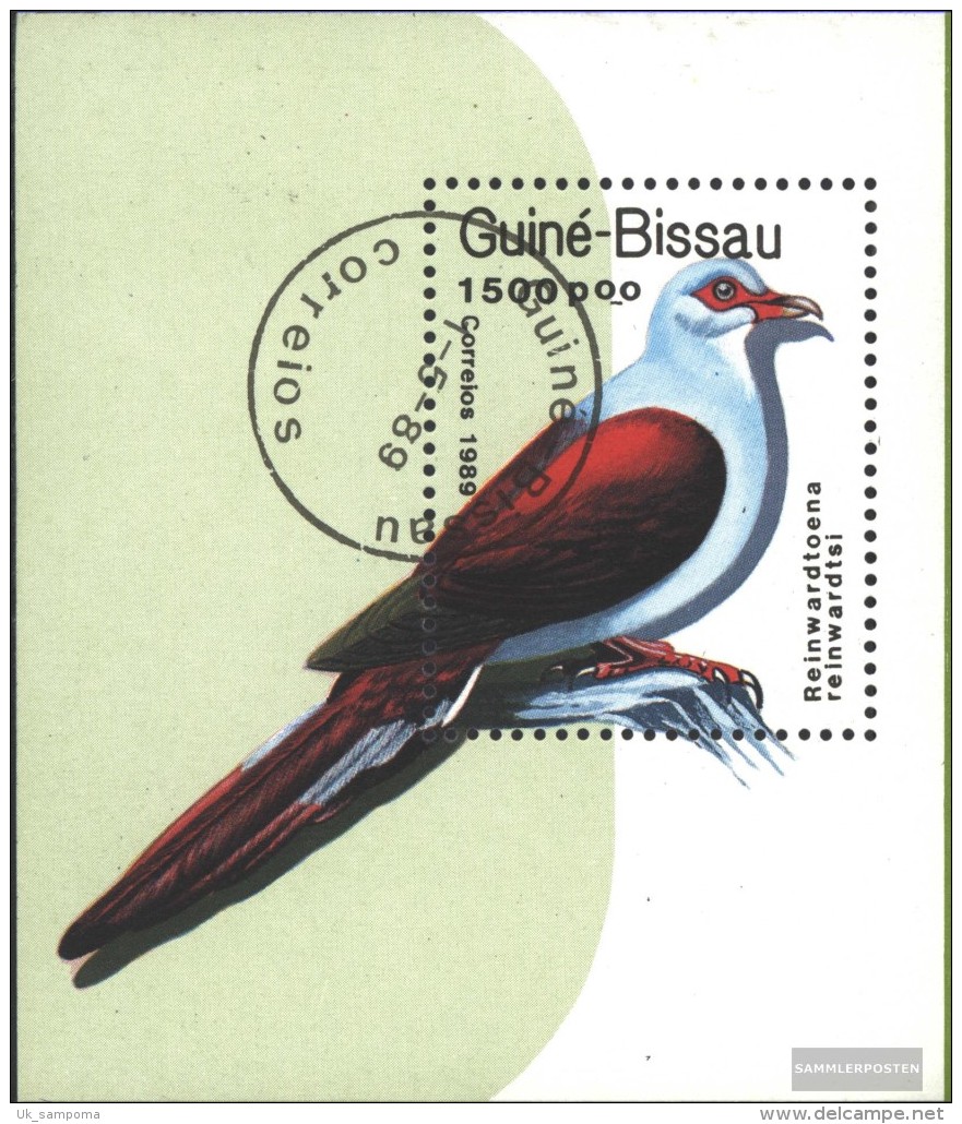 Guinea-Bissau Block275 (complete Issue) Fine Used / Cancelled 1989 Pigeons - Guinea-Bissau