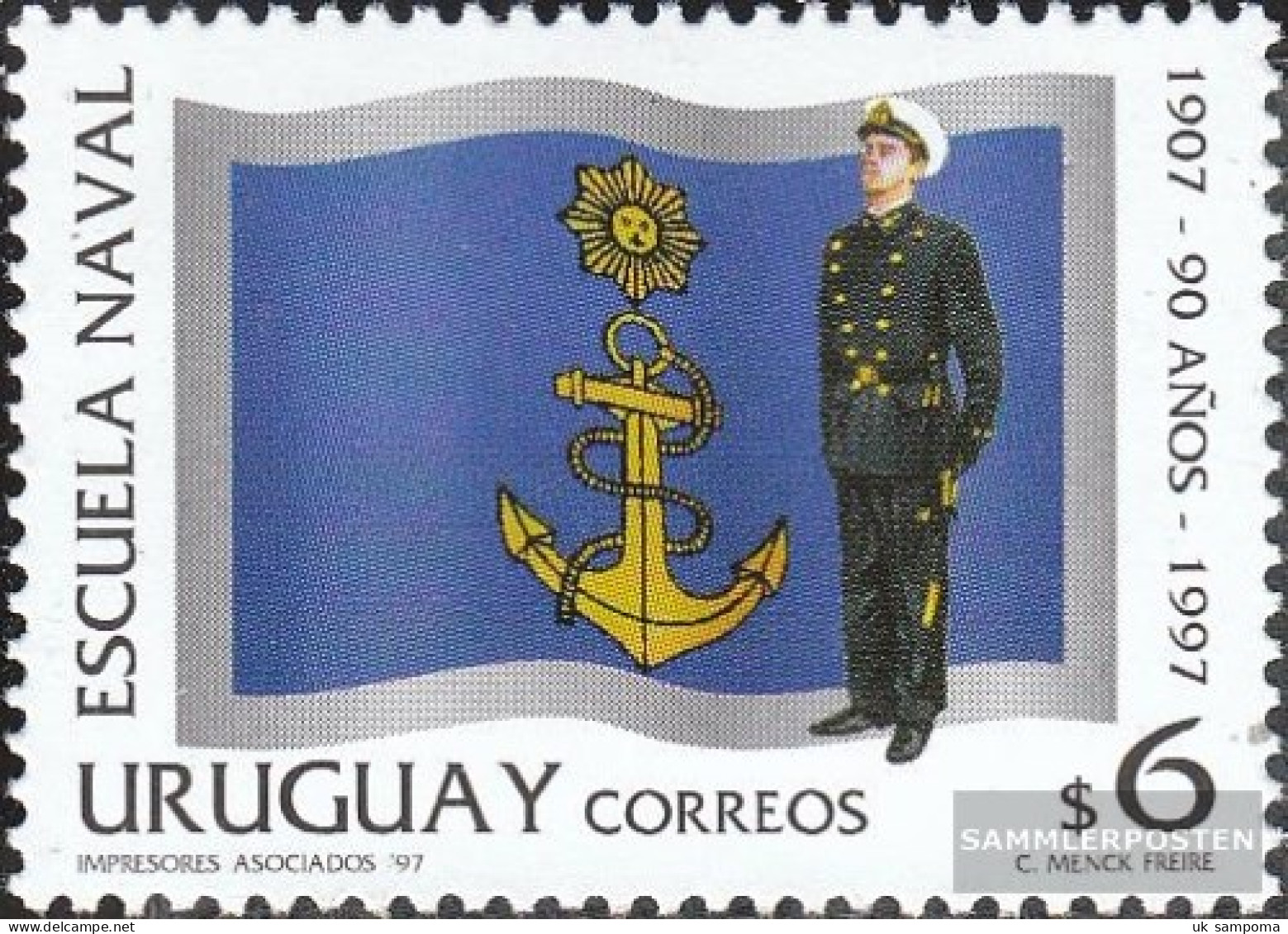 Uruguay 2318 (complete Issue) Unmounted Mint / Never Hinged 1997 Marineakademie - Uruguay