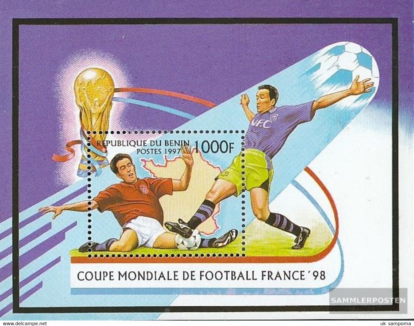 Benin Block 26 (complete Issue) Unmounted Mint / Never Hinged 1997 Football-WM 98, France - Other & Unclassified