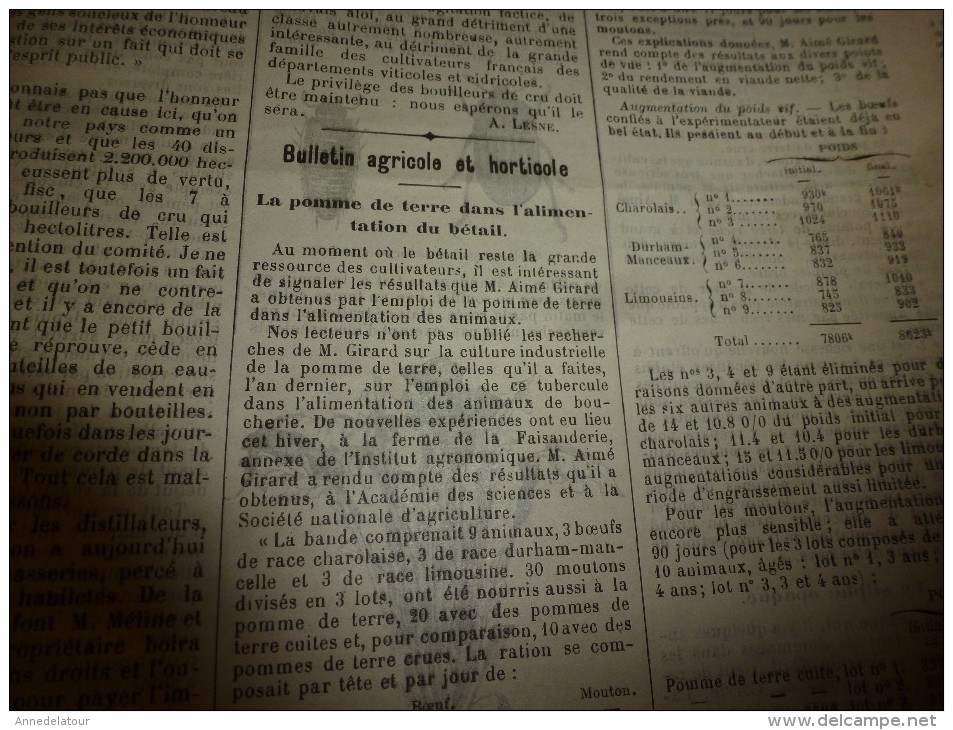 1895 GDV :Naufrage à l'île d'Aix; Terrible tremblement de terre en Italie(Florence,Bologne,Parme); MADAGASCAR et carte