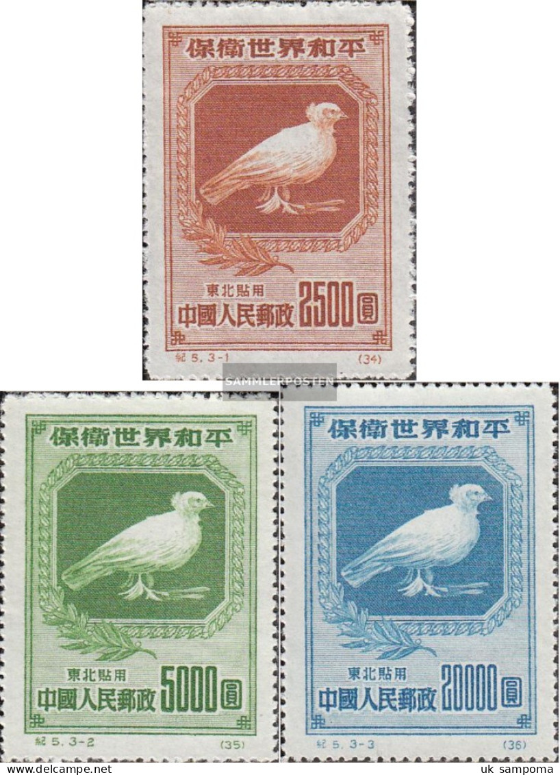 Northeast-China (VR China) 176II-178II (complete Issue) Unused 1950 World Peace - China Del Nordeste 1946-48