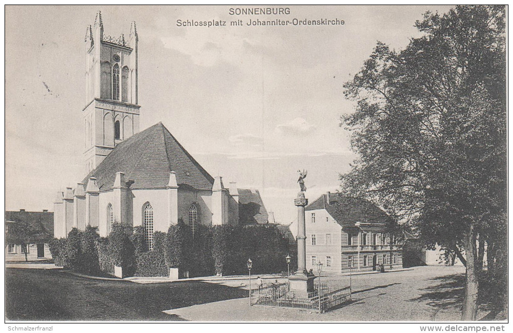 AK Neumark Sonnenburg Slonsk Schlossplatz Johanniter Ordenskirche Bei Küstrin Kostrzyn Zielenzig Sulecin Drossen Osno - Neumark