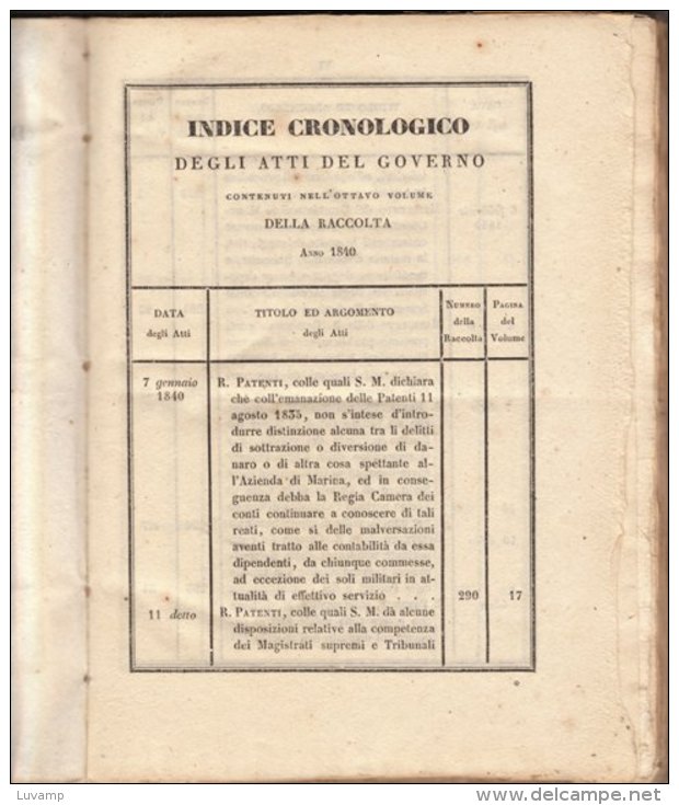 ATTI Del GOVERNO -Libro Rilegato Copertina Di Cartone Epoca (290809) - Décrets & Lois