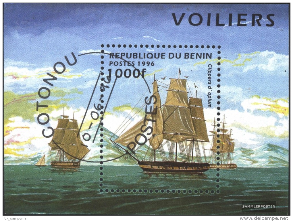 Benin Block18 (complete Issue) Fine Used / Cancelled 1996 Sailboats - Sonstige & Ohne Zuordnung