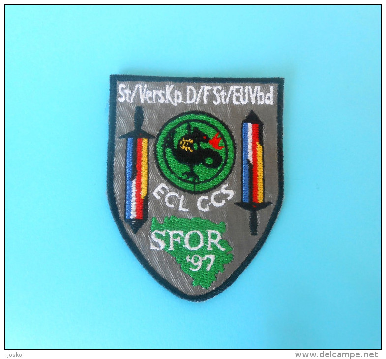 SFOR - United Nations Peacekeeping Mission In Bosnia Patch GERMANY ARMY Deutschland Armee Flicken Bundeswehr UN Forces - Patches