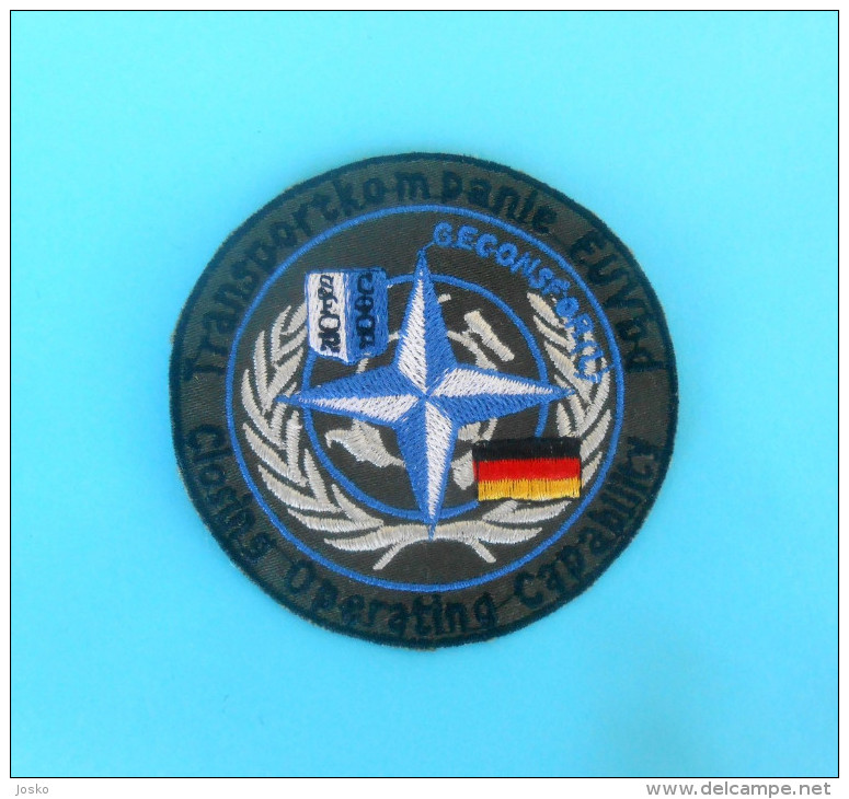 SFOR - United Nations Peacekeeping Mission In Bosnia Patch GERMANY ARMY Deutschland Armee Flicken Bundeswehr Ecusson - Patches