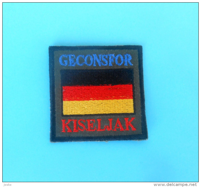 SFOR - United Nations Peacekeeping Mission In Bosnia Patch GERMANY ARMY Deutschland Armee Flicken - BASE KISELJAK - Patches