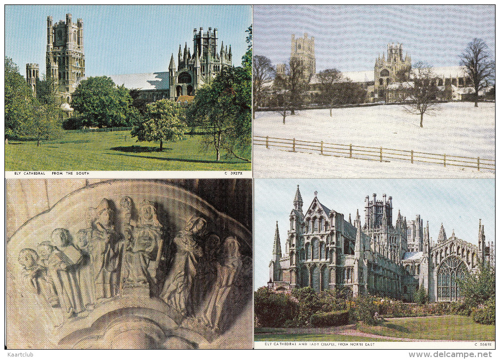 6  Postcards : ELY CATHEDRAL , Exterior  -  Cambridgeshire, England - Ely