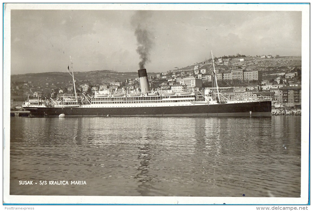 Kingdom YU. Croatia. Susak. The Passinger Ship S/S Kraljica Marija. - Altri & Non Classificati