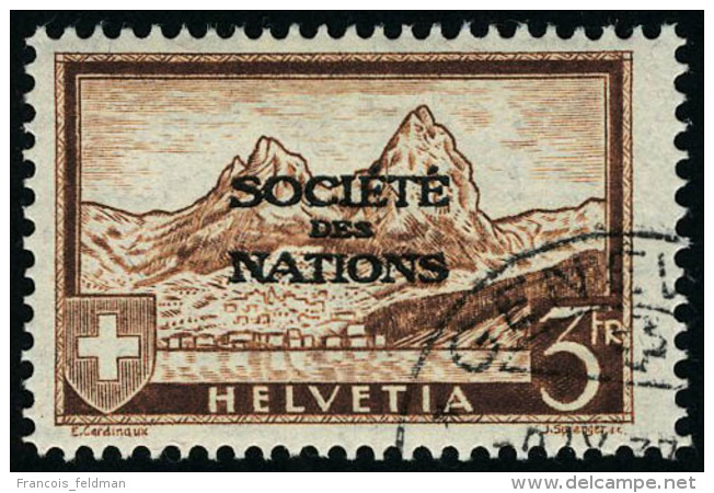 Oblitéré N° 60A, 61A, 3f Et 10f Société Des Nations, T.B. - Autres & Non Classés
